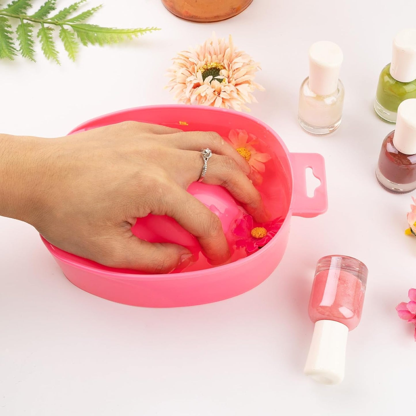 Framendino, 2 Pack Manicure Bowls Nail Soaking Soak Off Tray Art Hand Wash Spa Tool