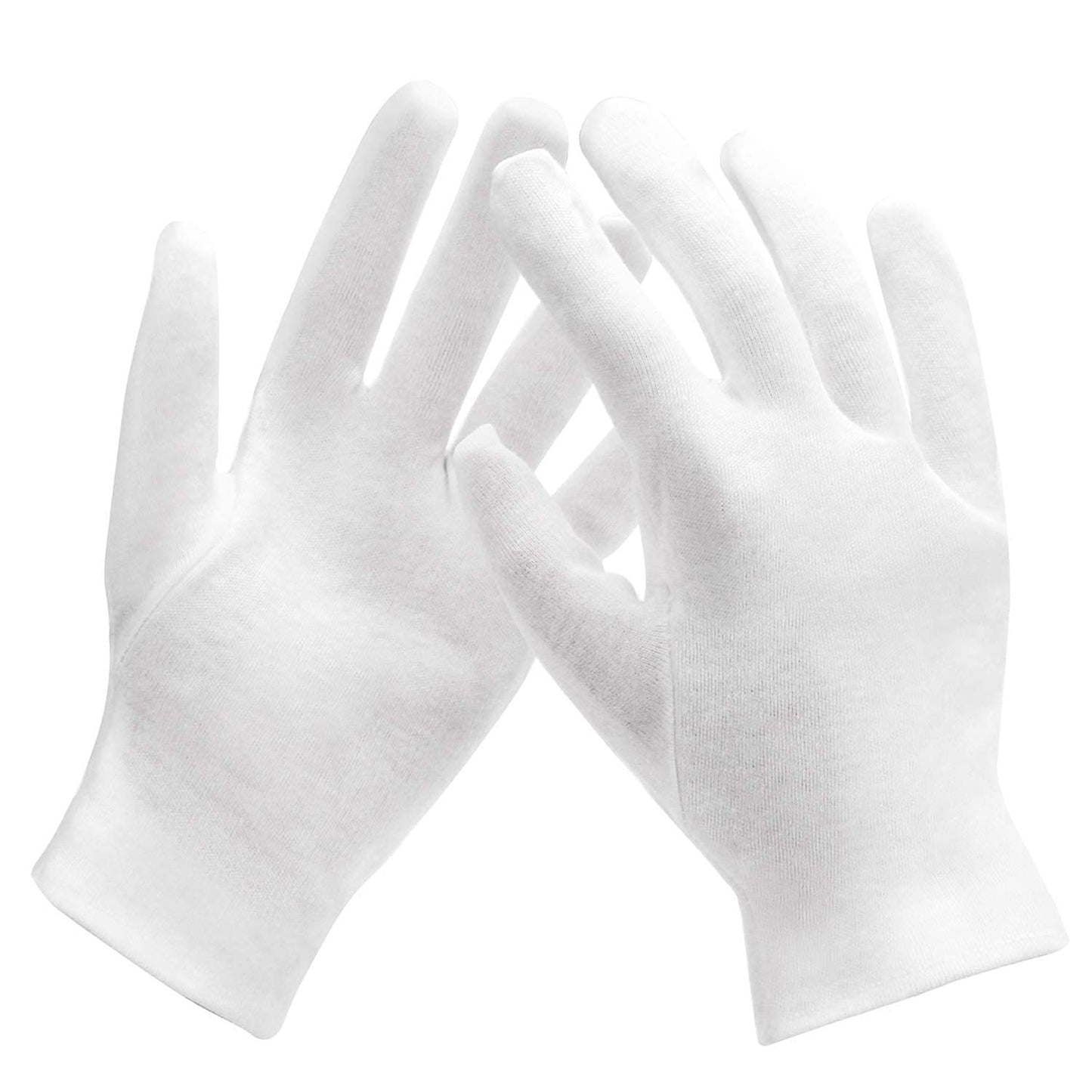 White Gloves Women, 10 Pairs Photo Handling Gloves, Reusable Soft Work Gloves Liners Protective Gloves for Handling Art Film Archival, Coin Jewelry Silver Inspection