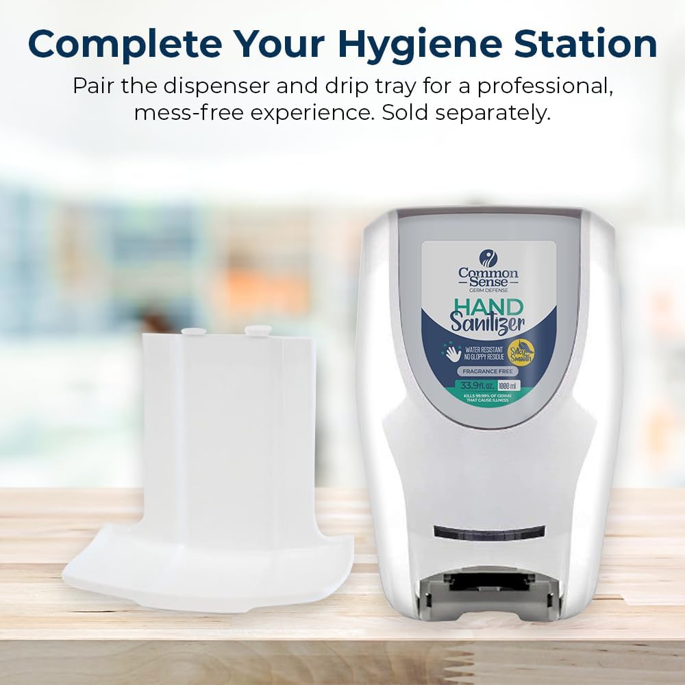 Hand Sanitizer Drip Tray by Smart Common Sense, Catcher to Prevent Dripping and Spraying, for 1000 mL Automatic Hand Sanitizer Dispenser by Smart Common Sense, (Dispenser Sold Separately)