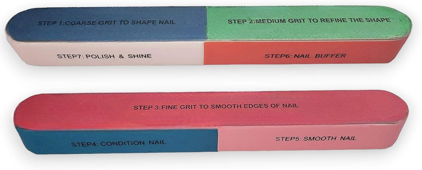 DreamCut 7-Way Nail File and Buffer Block - Professional Manicure Tools