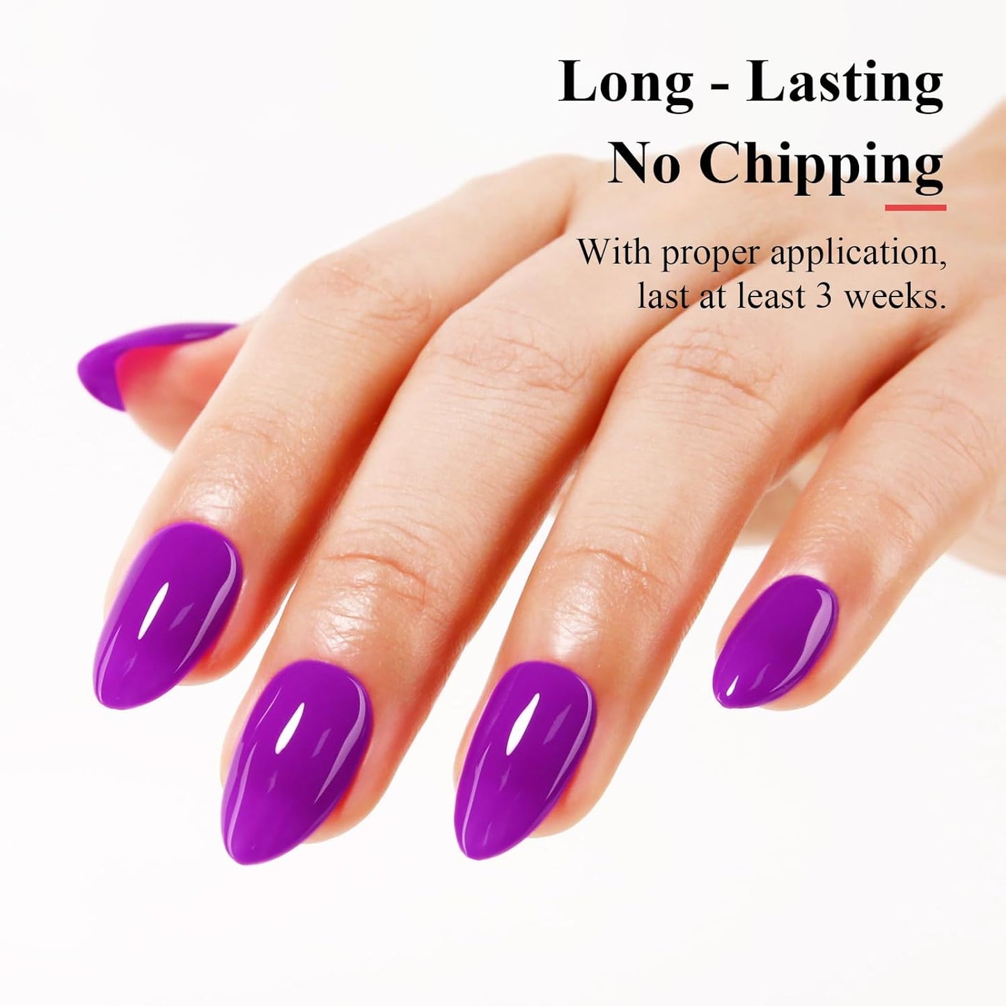Imtiti Neon Gel Nail Polish, 0.5 Fl Oz Neon Purple LED U V Gel Polish DIY Nail Art Starter Kit for Women Girls