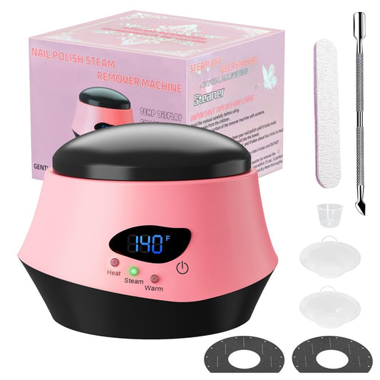Nail Polish Remover Machine Upgraded Electric Steam Remover Portable Automatic Gel Nail Polish Remover for Home and Salon Use