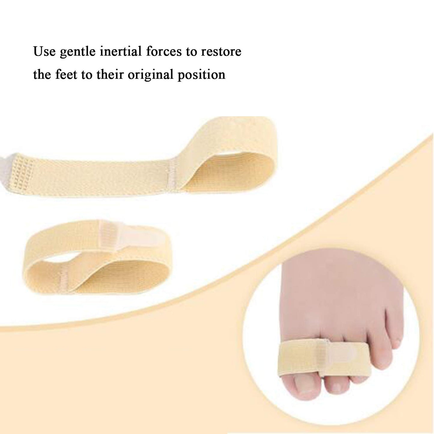 6 Pieces Broken Toe Wrap, Hammer Toe, Elastic Fabric Toe Splint Toe Straightener, Toe Cushioned Bandages Finger Protectors Straightener Hammer Toe Separators