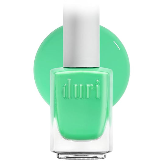 duri Nail Polish, 102S Summer Rain, Pastel Mint Shade, Semi Matte Finish, Full Coverage, Quick Drying, 0.45 Fl Oz