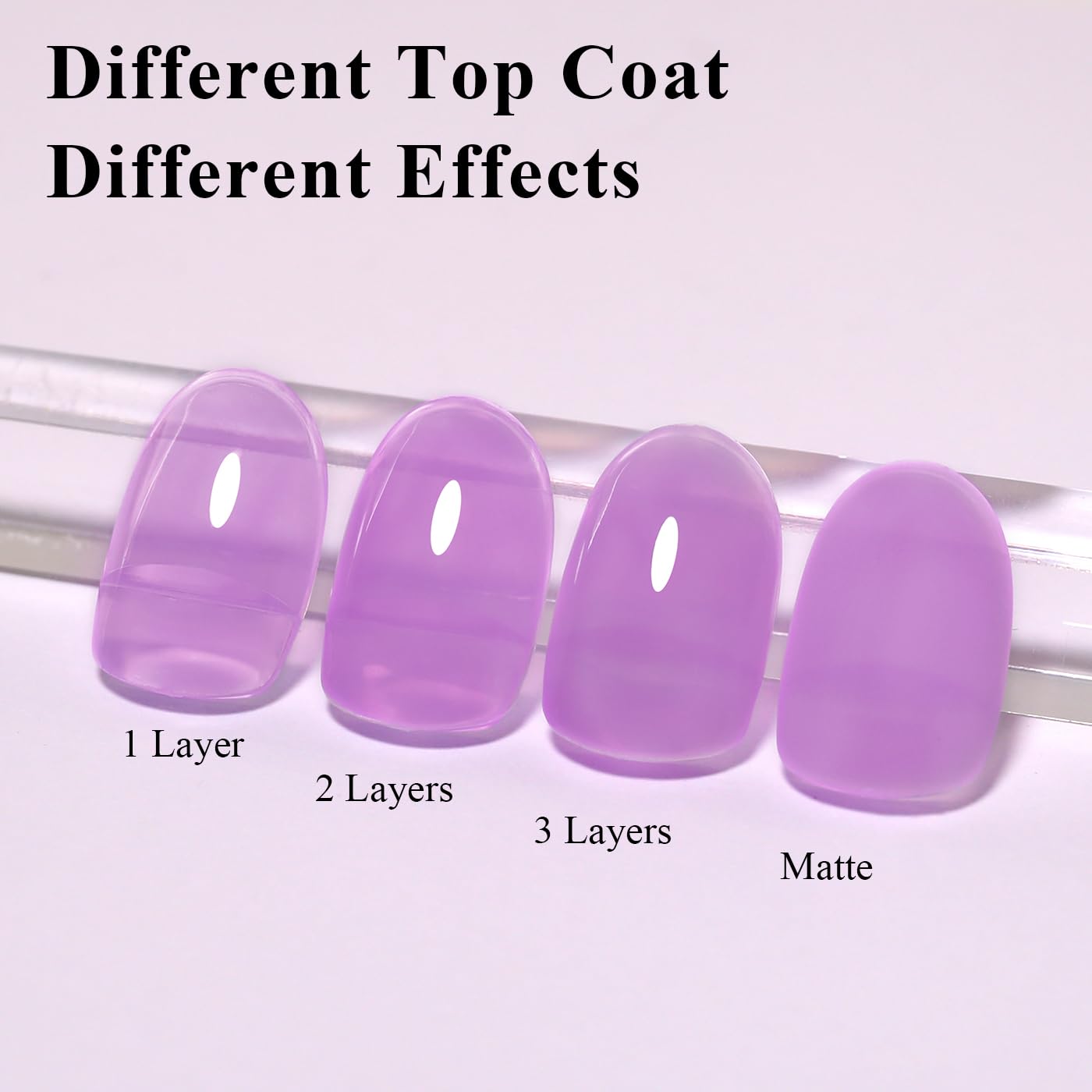 Imtiti Jelly Gel Nail Polish, Light Purple Sheer Jelly Nail Gel Polish Soak Off UV LED Spring Summer Translucent Art Manicure Salon DIY Design 10ML