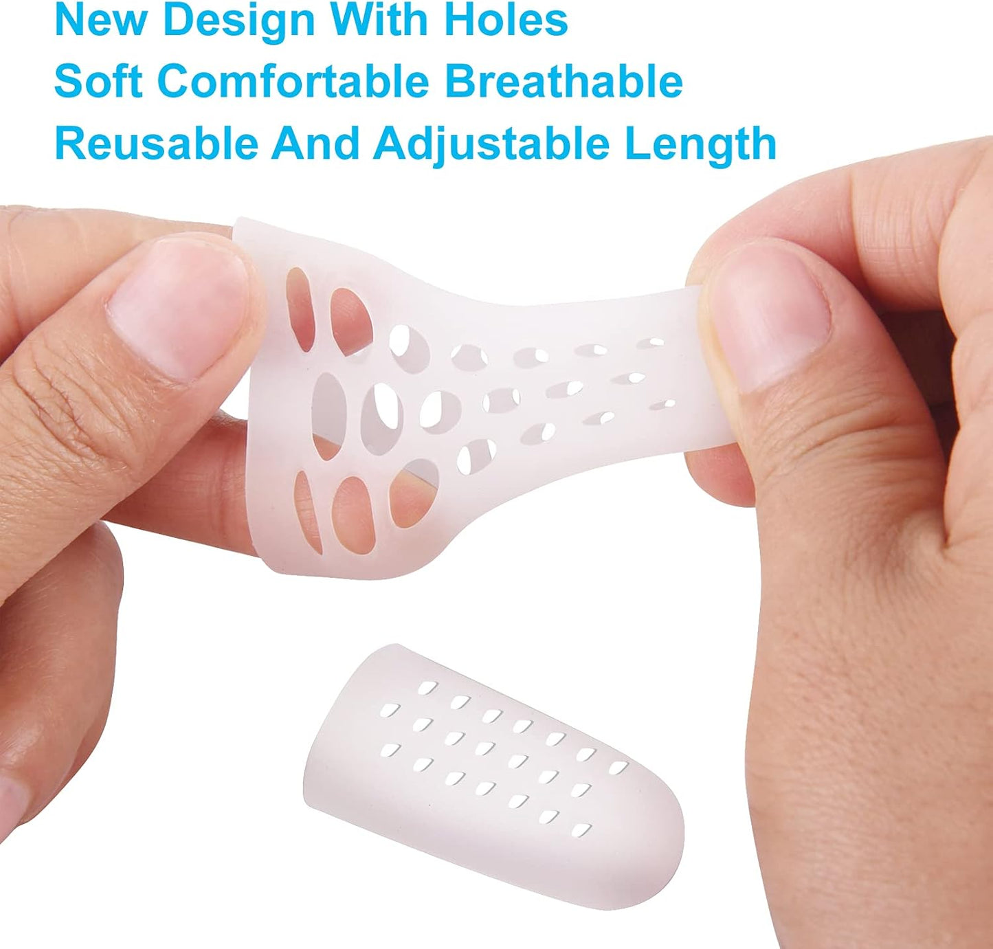 Toe Protectors Gel, 10 Pcs Breathable Toe Protector Cap Cover, Toe Guards for Protection of Ingrown Toenails, Corns, Calluses, Blisters, and More. Size Small