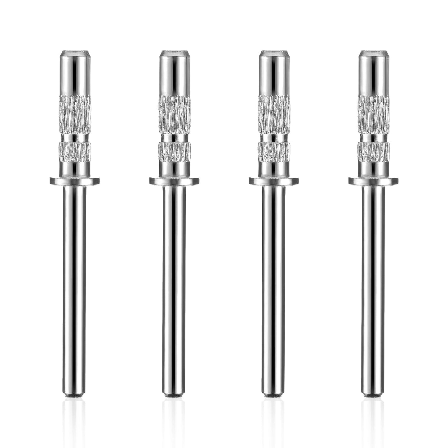 4 Pcs Small Mandrel Nail Bit 3mm Mini Mandrel Nail Bit Nail Sanding Bands Shaft 3/32 Shank Sanding Bands for Nail Drill Professional Nail Drill Bits for Electric Drill File Machine Manicure Accessory