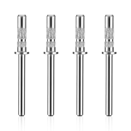4 Pcs Small Mandrel Nail Bit 3mm Mini Mandrel Nail Bit Nail Sanding Bands Shaft 3/32 Shank Sanding Bands for Nail Drill Professional Nail Drill Bits for Electric Drill File Machine Manicure Accessory