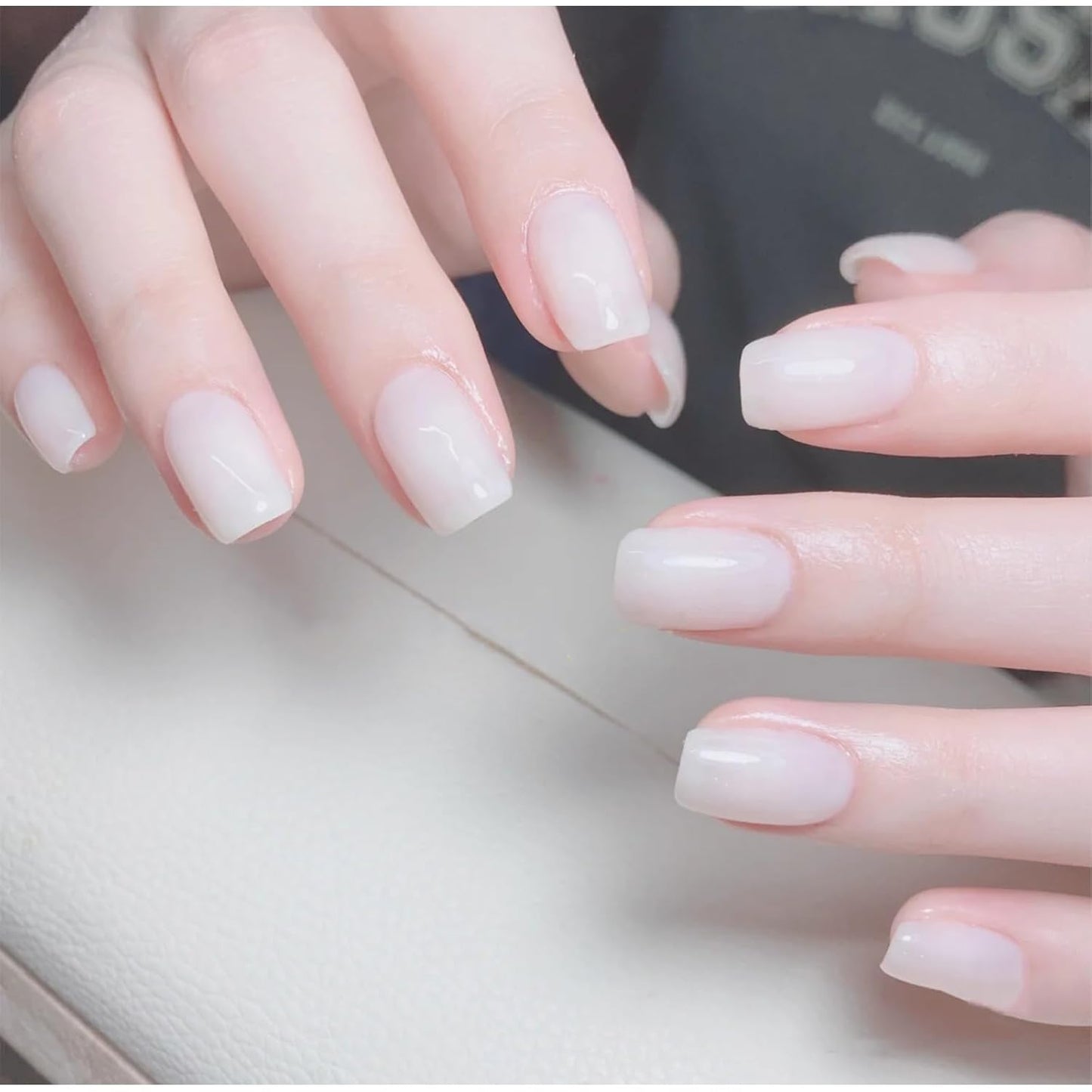 COSMOO 12ML Milky White Quick Dry Nail Polish, Jelly White Nail Lacquer for Nail Art Varnish
