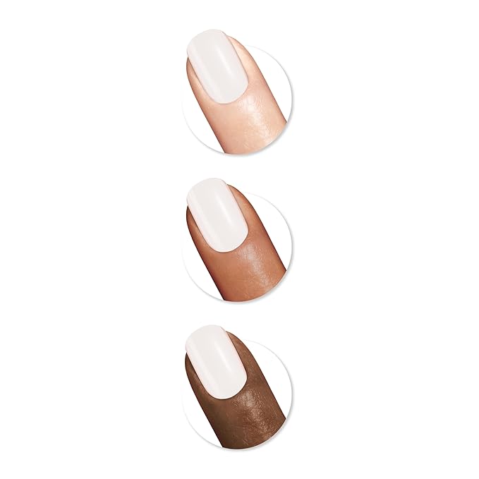 Sally Hansen Miracle Gel Salon Quality Nail Polish | Gel-Like Formula, Two-Step System, No UV Light Needed, Long Lasting | Sheer, Glossy | 230 Ski Bunny | Off White Nail Polish