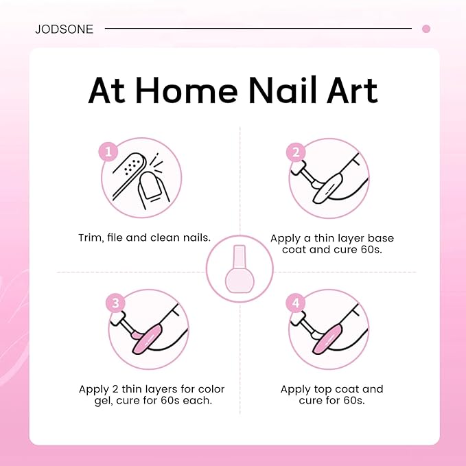 JODSONE Crystal Pink Gel Nail Polish 10ml Jelly Gel Polish Clear Nude Pink Nail Color Professional Finish Long-Lasting Low Odor Need U V Lamp Curing