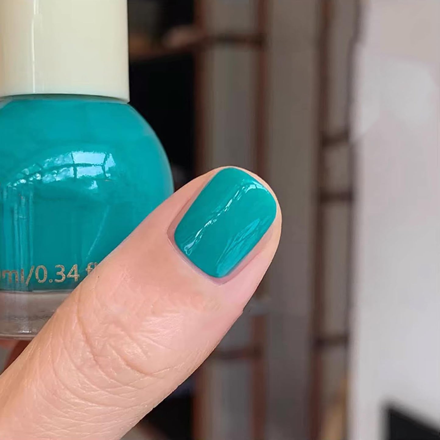 COSMOO Lake Blue Quick Dry Nail Polish, 0.41 Fl Oz (Pack of 1), Red
