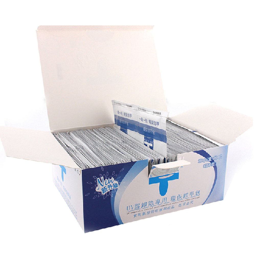 200 PCS Nail Gel Remover Pads, UV Nail Extension Gel Cleaning Wipes Kit for Easy Application