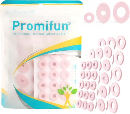 Corn Cushions for Toes and Feet - Callus Cushions to Protect Sore Spots with Foam Padding - Self-Stick Adhesive Pads - Relief Pain, Pressure and Friction from Shoes (Pink, 45 Count)