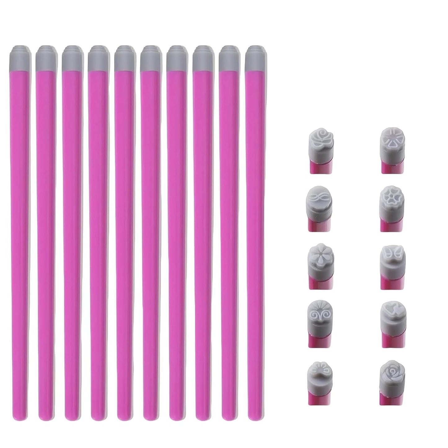 Nail Art Stamping Pen Set – Floral Nail Design Tools for Women and Girl, DIY Nail Doodles Kit – for Party and Homes Manicures – Available in 4, 6, 10, or 15 Pens (10 Pcs nail pen)