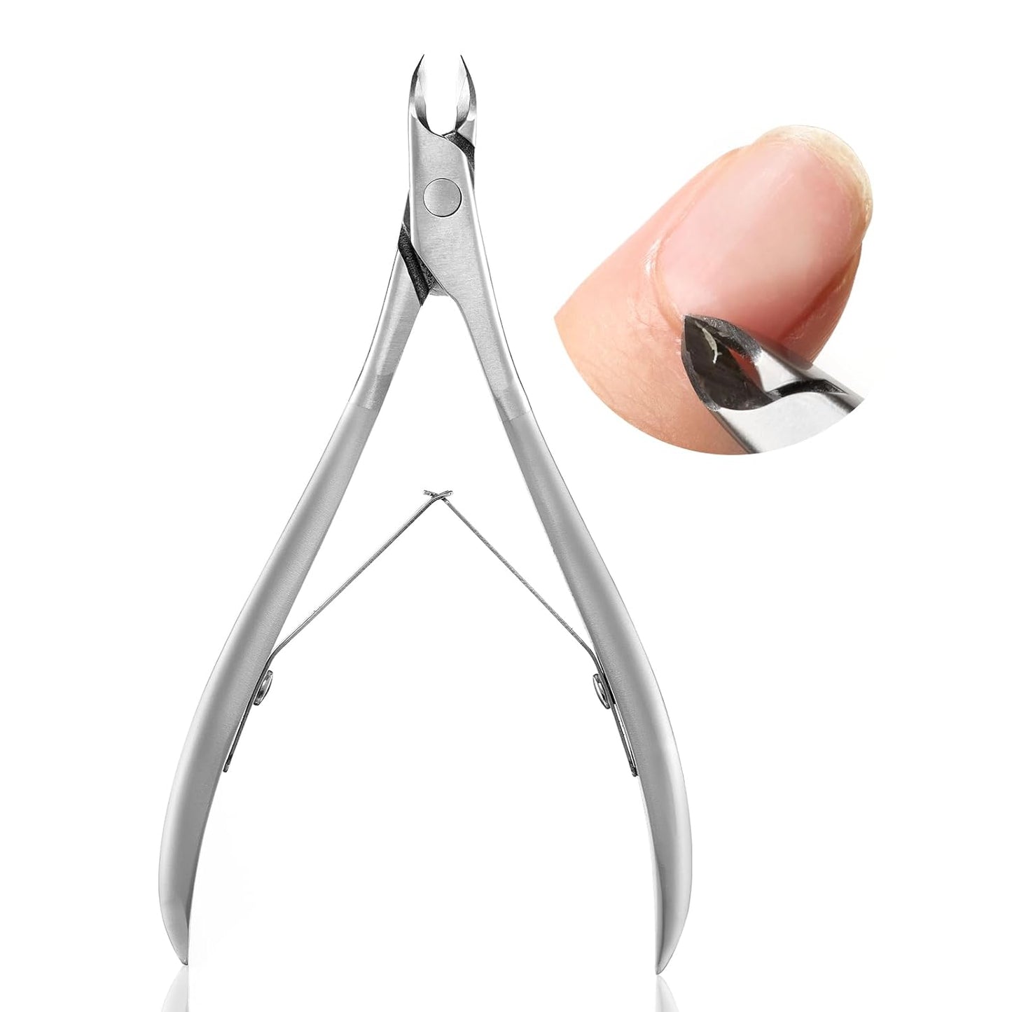 Beetles Pro 1-Pcs Cuticle Trimmer – Professional 4MM Blade Swan Neck Cuticle Nippers Stainless Steel Dead Skin Nails Nippers for Nail Care, Nail Art Prep – Salon Quality Manicure Tool