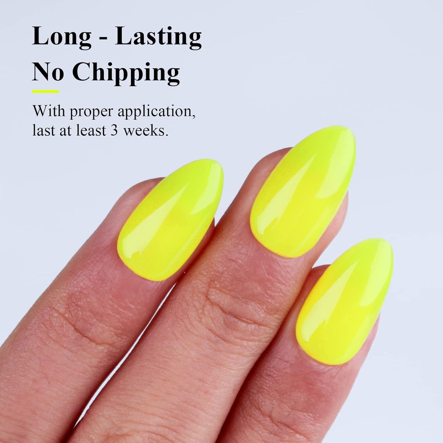 Imtiti Neon Gel Nail Polish, 0.5 Fl Oz Neon Yellow LED U V Gel Polish DIY Nail Art Starter Manicure Salon Kit