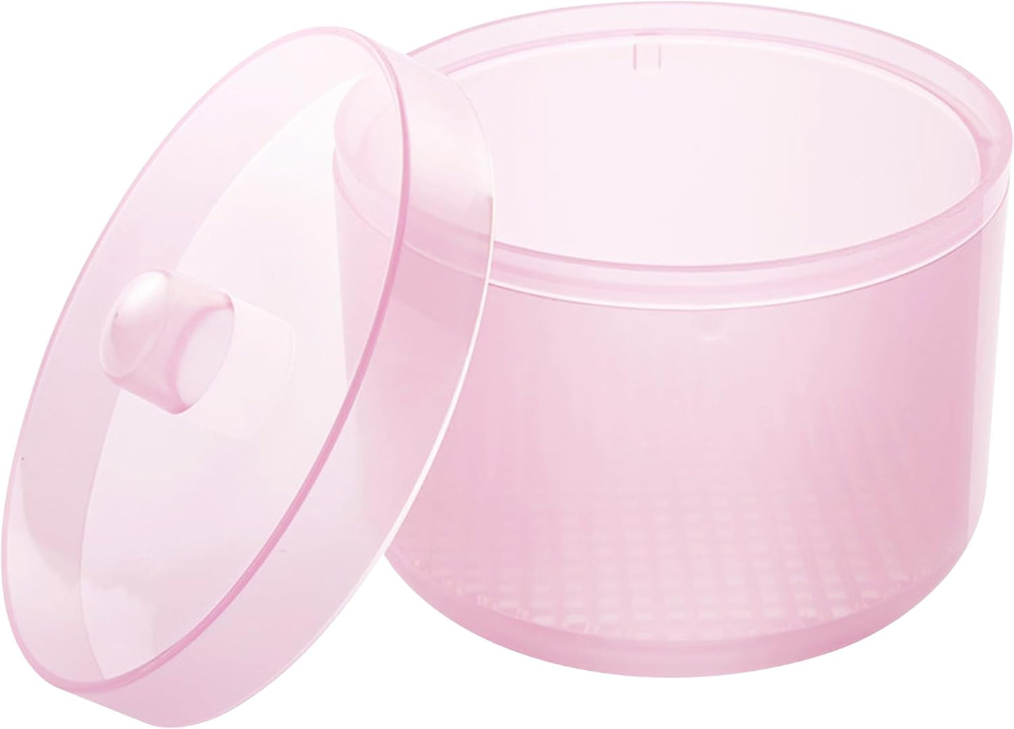 Nail Art Tools Cleaner Storage Box Nail Drill Bits Clipper Cutter Alcohol Soaking Cleaner Tweezers Accessories Clean Nail Tools (Pink)