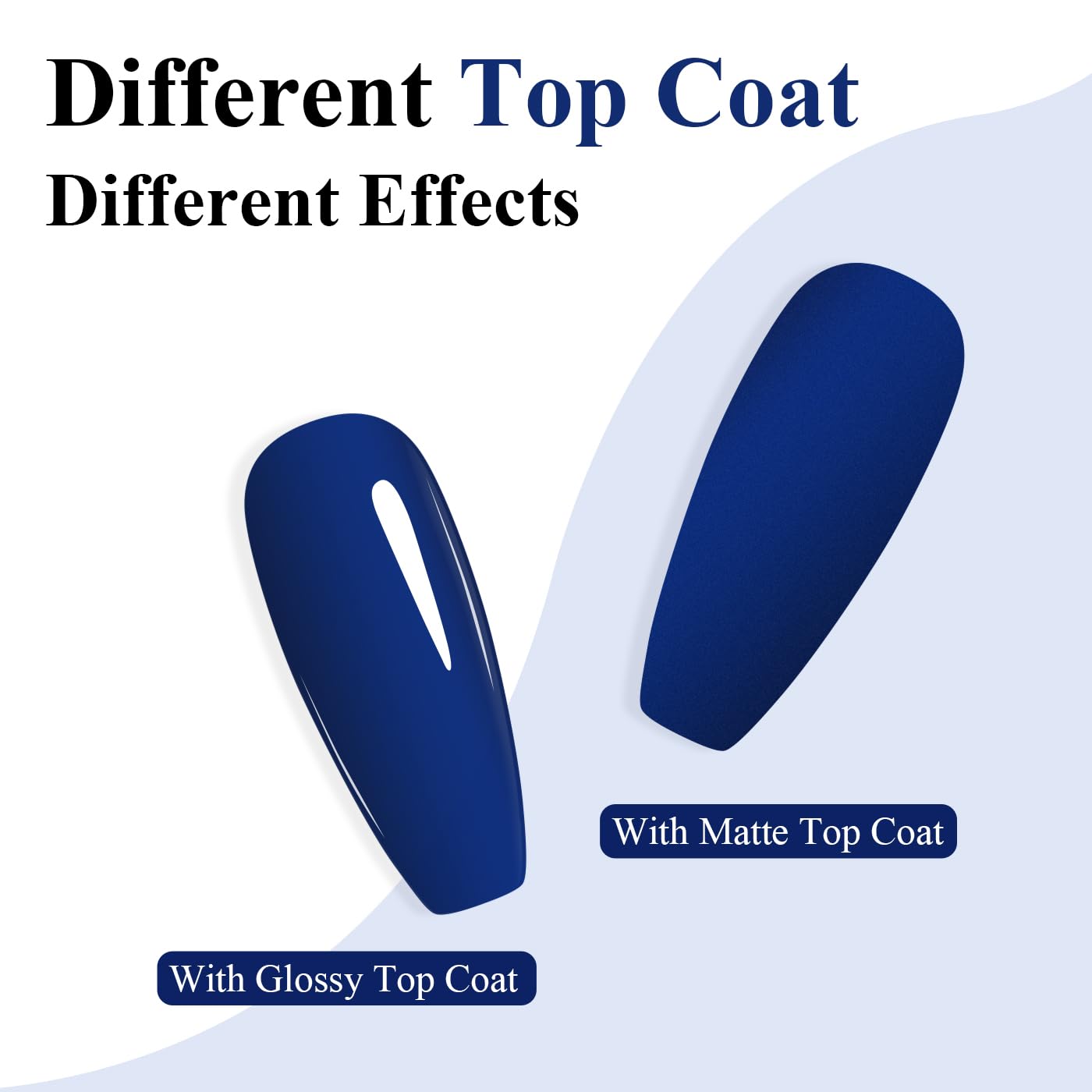 Imtiti Blue Gel Nail Polish, Navy Blue Gel Polish Autumn Winter Soak Off UV LED High Gloss Art Manicure Salon DIY Design 10ML