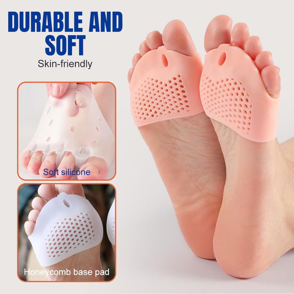 Silicone Toe Separator, 2025 New Toe Spacers Toe Seperators Correct for Overlapping, 4 Pairs Bunion Corrector Cushion, Soft Toe Separators for Women Men (White)