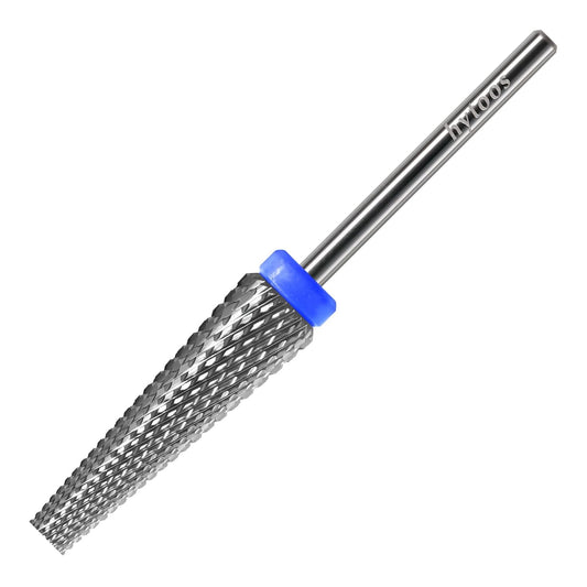 5 in 1 Nail Drill Bits, 24mm Flat Top Tapered Professional Tungsten Carbide Bit for Gel Polish & Acrylic Removal, Electric File Manicure Drills Accessories Tool,M