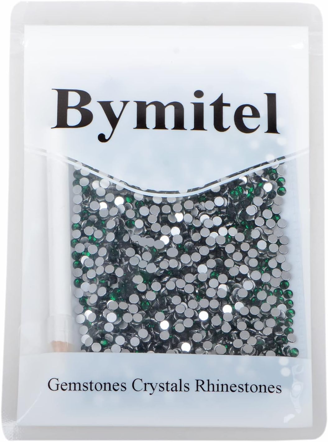 1440PCS Art Nail Rhinestones Non Hotfix Glue Fix Round Crystals Glass Flatback for DIY Jewelry Making with one Picking Pen (ss12 1440pcs, Emerald)
