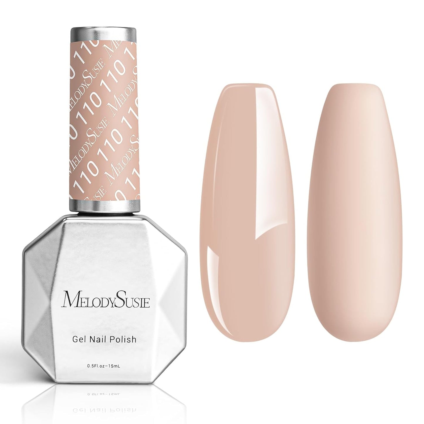 MelodySusie Thick Peach Nude Gel Nail Polish,0.5fl oz Soak Off UV LED Sand Nude Gel Polish Gift for Women Nail Art Manicure Salon DIY Nail Design Decoration at Home-110