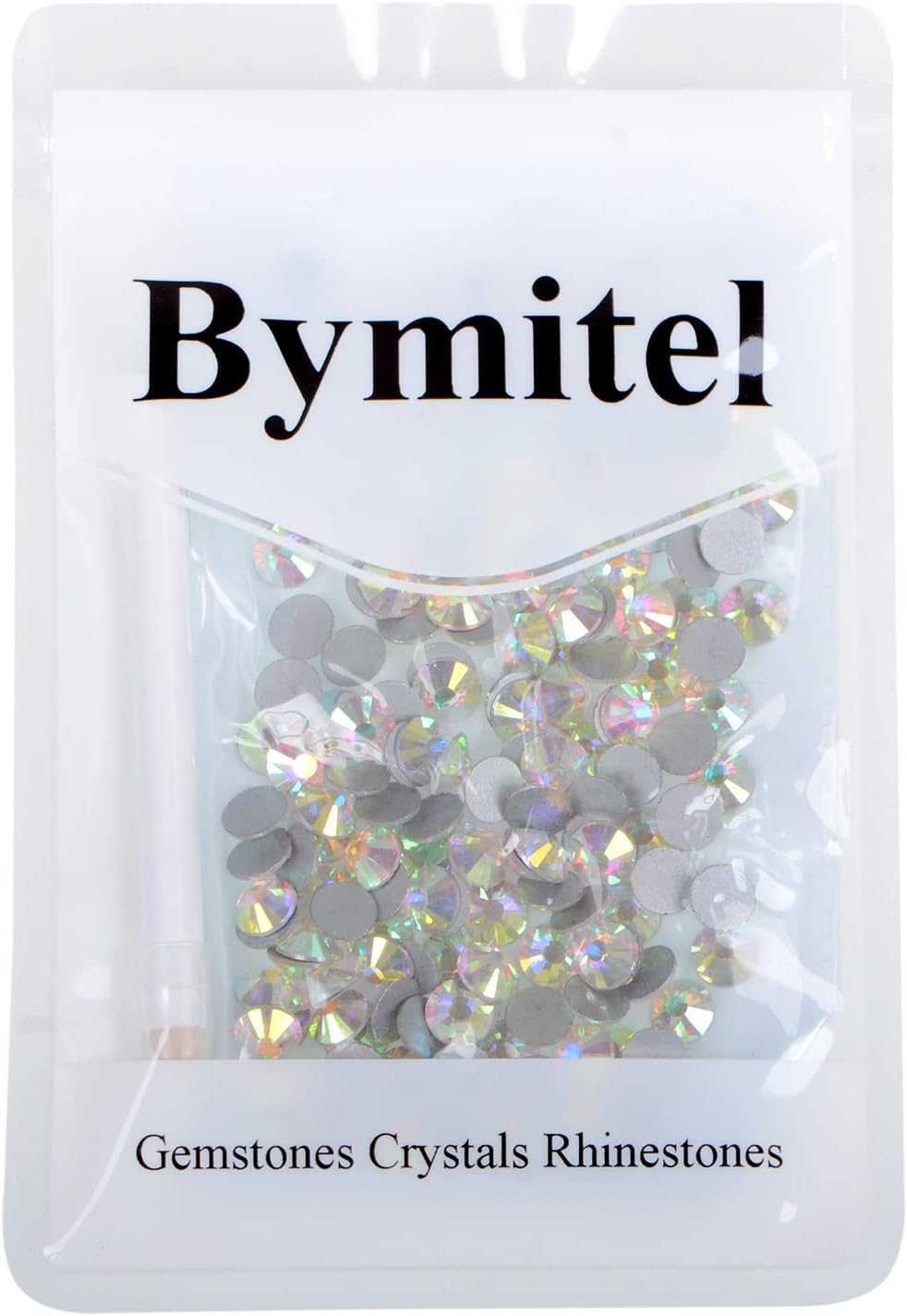 288PCS Art Nail Rhinestones Non Hotfix Glue Fix Round Crystals Glass Flatback for DIY Jewelry Making with one Picking Pen (ss34 288PCS, Crystal AB)