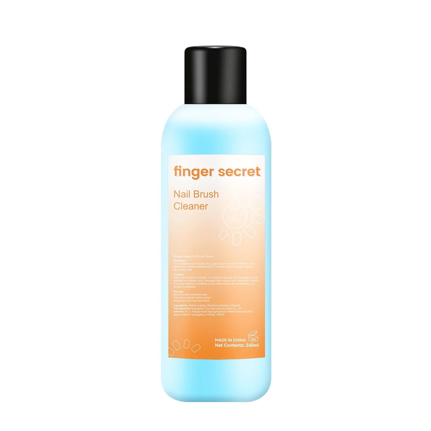 Brush Cleaner 8FL.OZ,Nail Brush Cleaner Liquid Quickly Clean Gel Polish Nail Art Brush Nail Painting Acrylic Nail Brush DIY Salon At Home 240ml