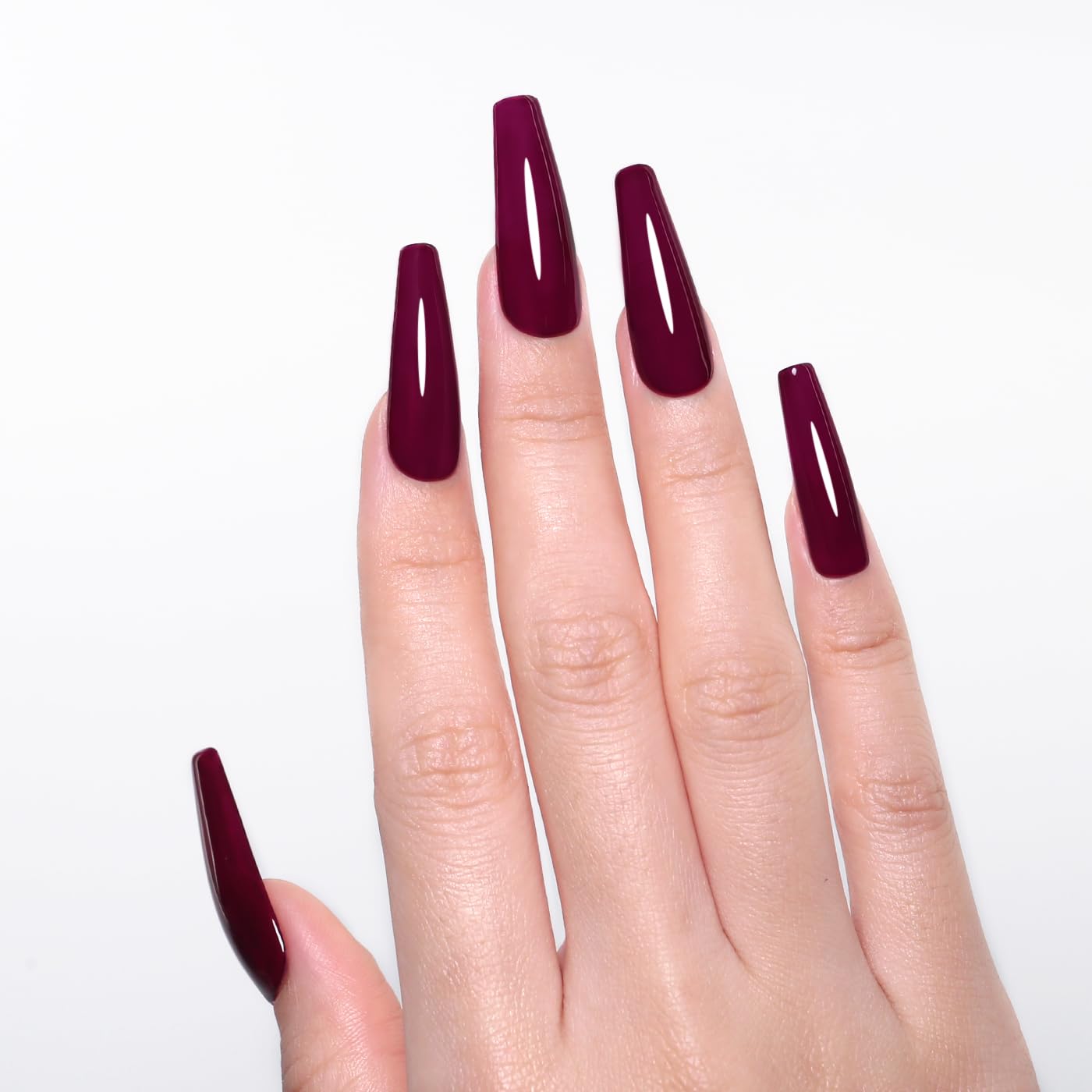 Imtiti Cherry Gel Nail Polish, Cherry Mocha Gel Polish Autumn Winter Soak Off UV LED High Gloss Art Manicure Salon DIY Design 10ML
