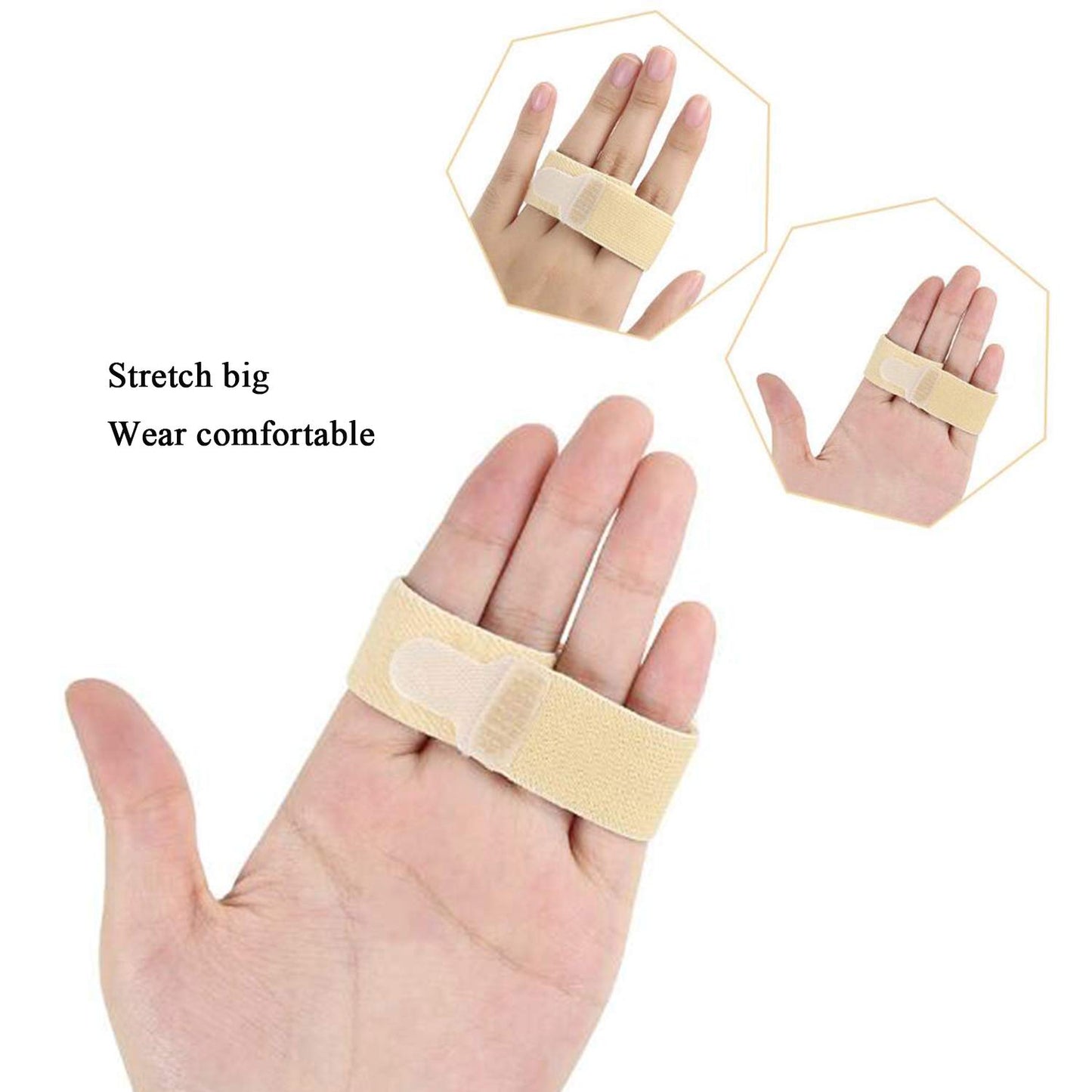 6 Pieces Broken Toe Wrap, Hammer Toe, Elastic Fabric Toe Splint Toe Straightener, Toe Cushioned Bandages Finger Protectors Straightener Hammer Toe Separators