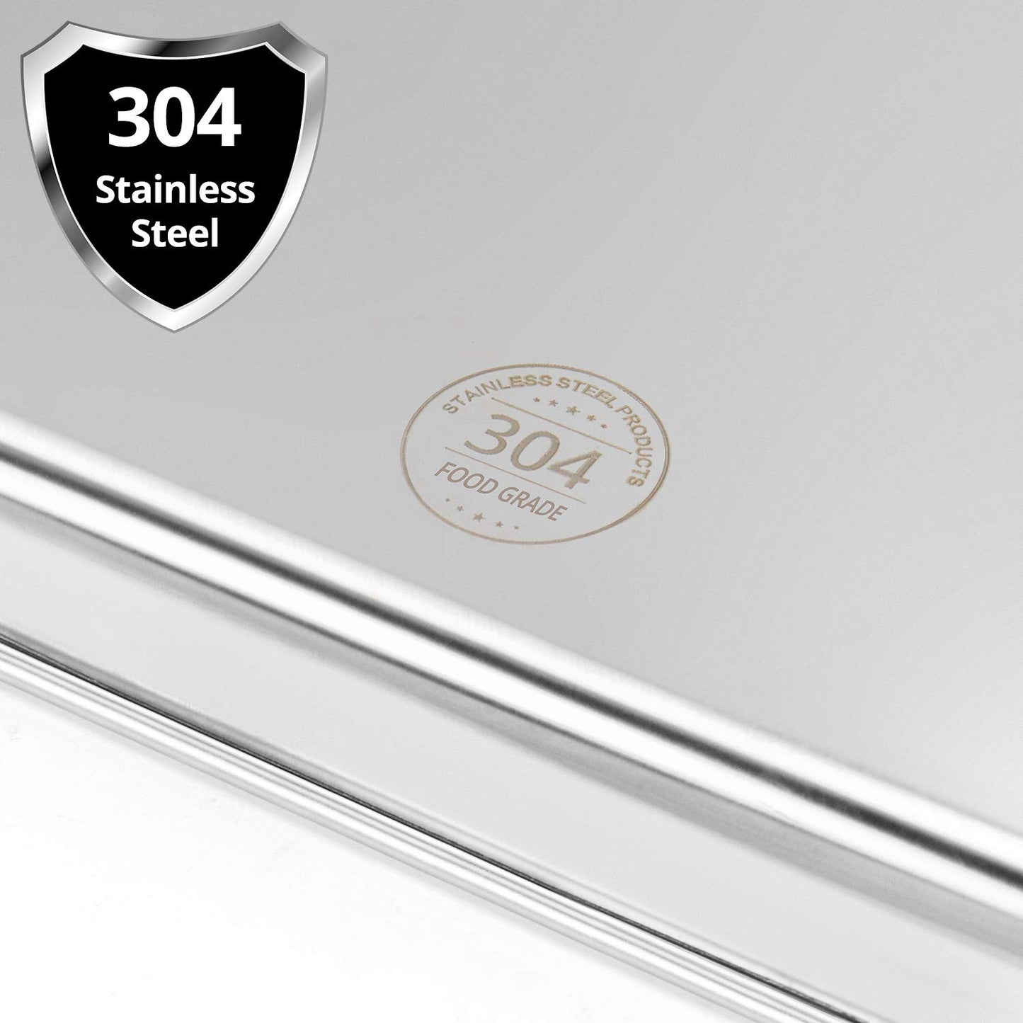 QWORK Stainless Steel Surgical Tray, for Medical Instruments, Tattoo, Surgical Supplies, 15-3/4 x 11-13/16 x 1", 2 Pack