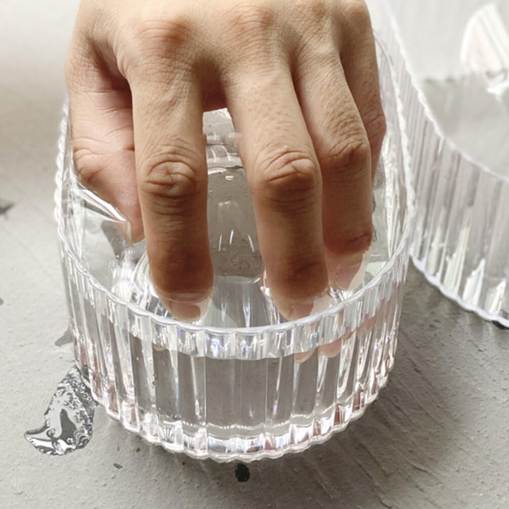 FRCOLOR 2pcs Manicure Hand Soak Bowl Cosmetology Supplies Clear Tray White Gel Manicure Bowl Nail Gel Remover Dish Nail Color Removing Salon Supplies Art Bowls