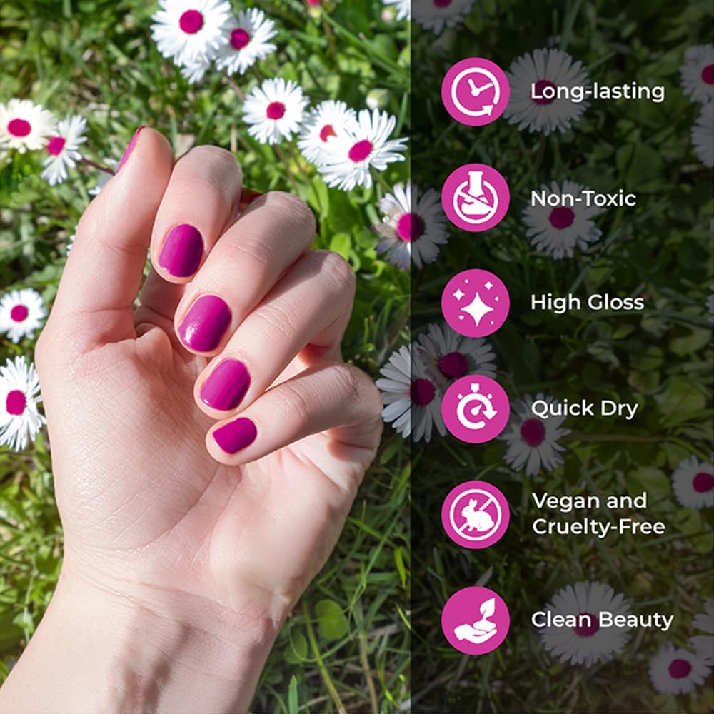 karma organic Natural Nail Polish, Vegan, and Cruelty-Free, No Toluene, No Formaldehyde, No DBP, and Free of TPHP, Sweet Melissa