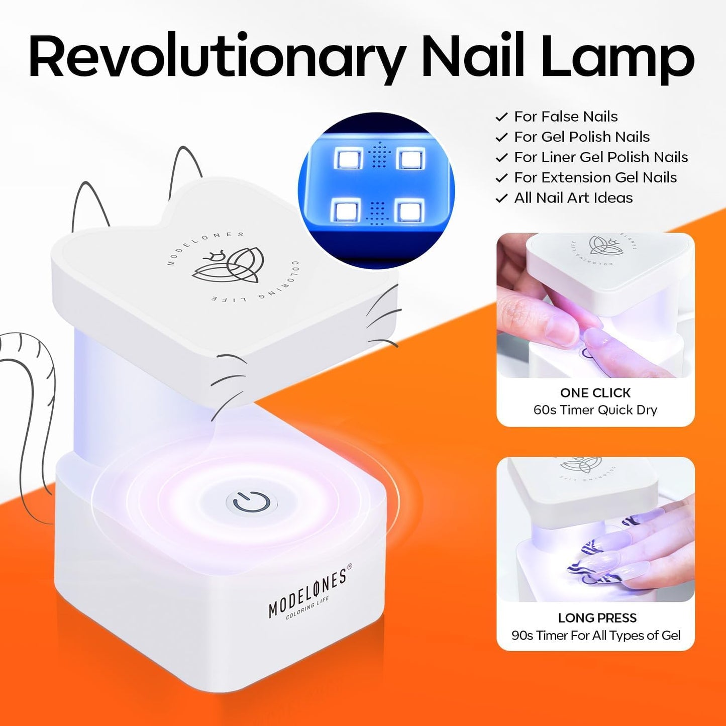 modelones Gel Nail Kit Almond, Upgrade 15Sizes Fake Nails, 9-in-One Glue Dehydrator & Mini U V Light Clipper, 510Pcs Medium Almond Press on Tips for Extension DIY Salon Home Gift