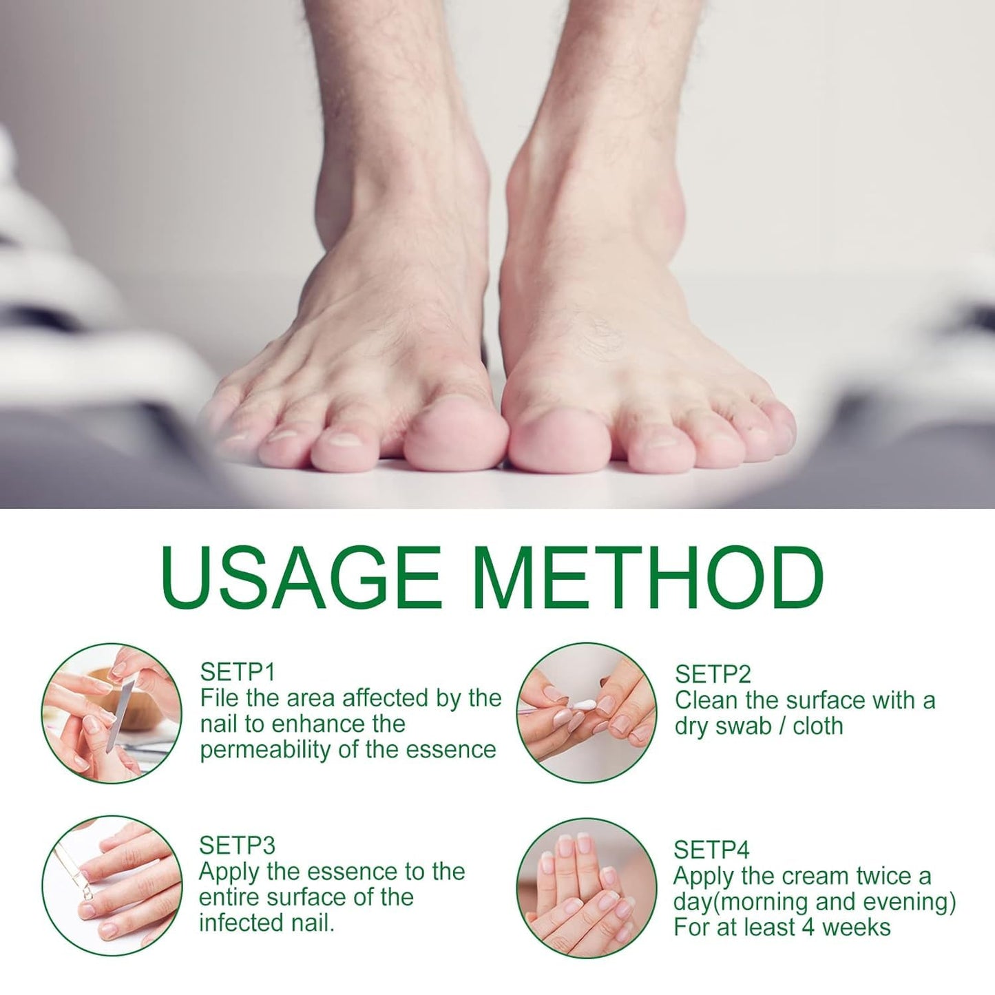 7 Day Nail Treatment, Nail Strengthener and Growth & Oregano Tea Tree Oil for Toenail: Safely and Gently, Daily Maintenance