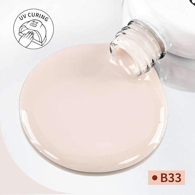 JODSONE Milky White Gel Nail Polish 10ml LED Gel Polish Neutral Nude Nail Color Long-Lasting Chip-Resistant Professional Finish Easy to Apply Need U V Lamp Curing