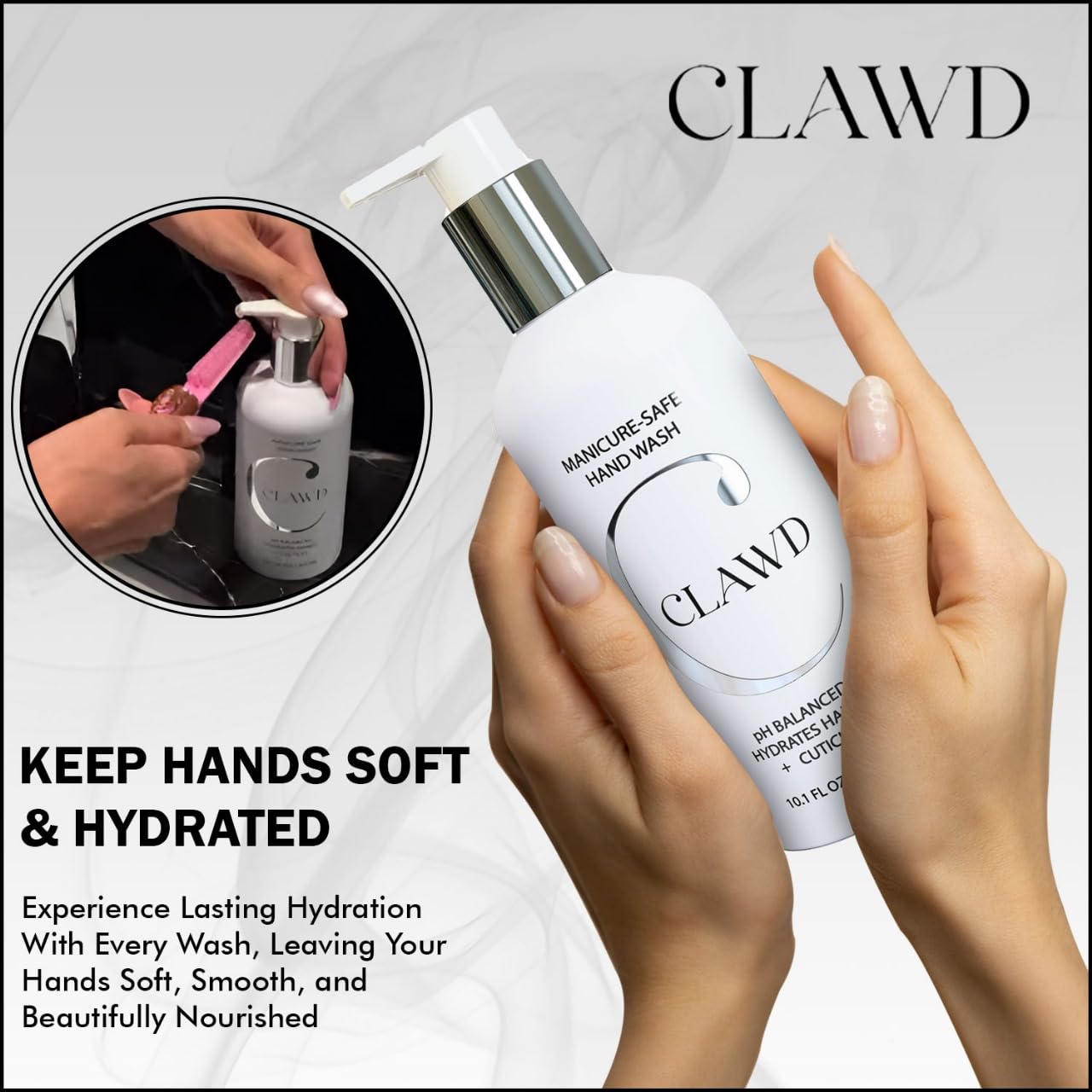 Manicure-Safe Hand Wash for Women - Gentle Hand Soap with Moisturizing Formula - Ideal for Maintaining Manicures, Premium Hand Soaps for Soft and Clean Hands | 300ml/10.14floz