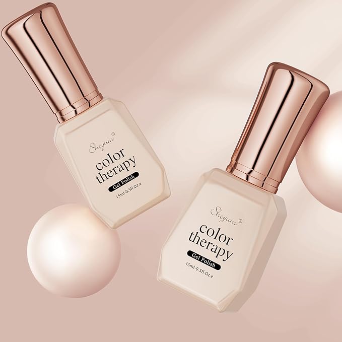 Nude Pink Gel Nail Polish,15ml Natural Jelly Sheer Pink Gel Polish Color Soak Off UV LED Nail Art Starter Manicure Salon DIY at Home