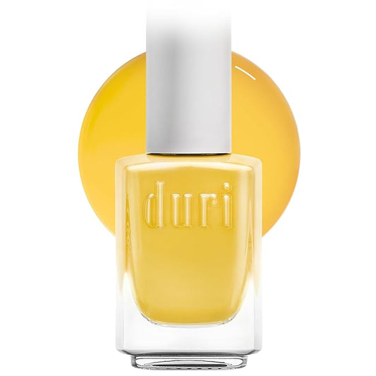 duri Nail Polish, 101S, Summer Dream, Pastel Yellow Shade, Semi Matte Finish, Full coverage, 0.45 Fl Oz