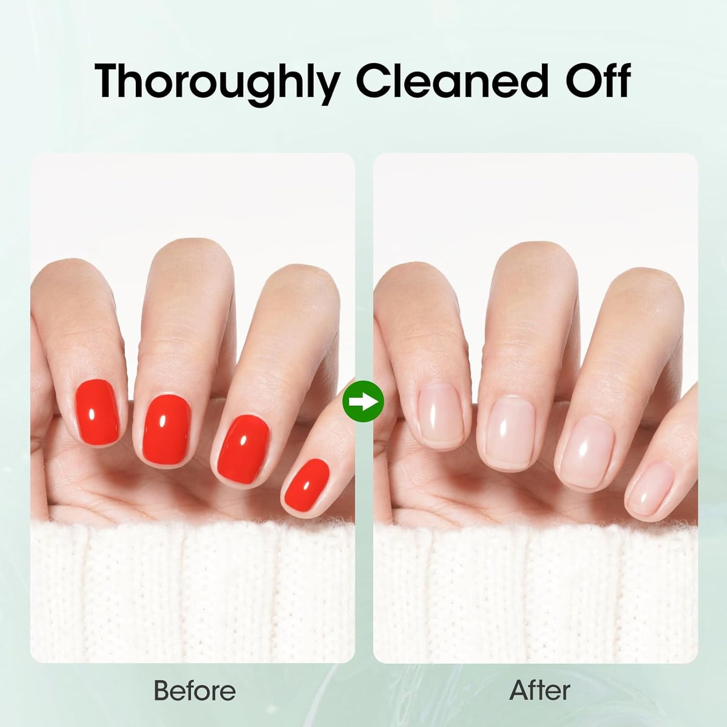Gellen Nail Polish Remover, Non Acetone Nail Polish Removal for Regular Nail Polishes, Jasmine Scent Healthy Nail Polish Remover with Easy Push-down Pump, 6.09 Fl Oz