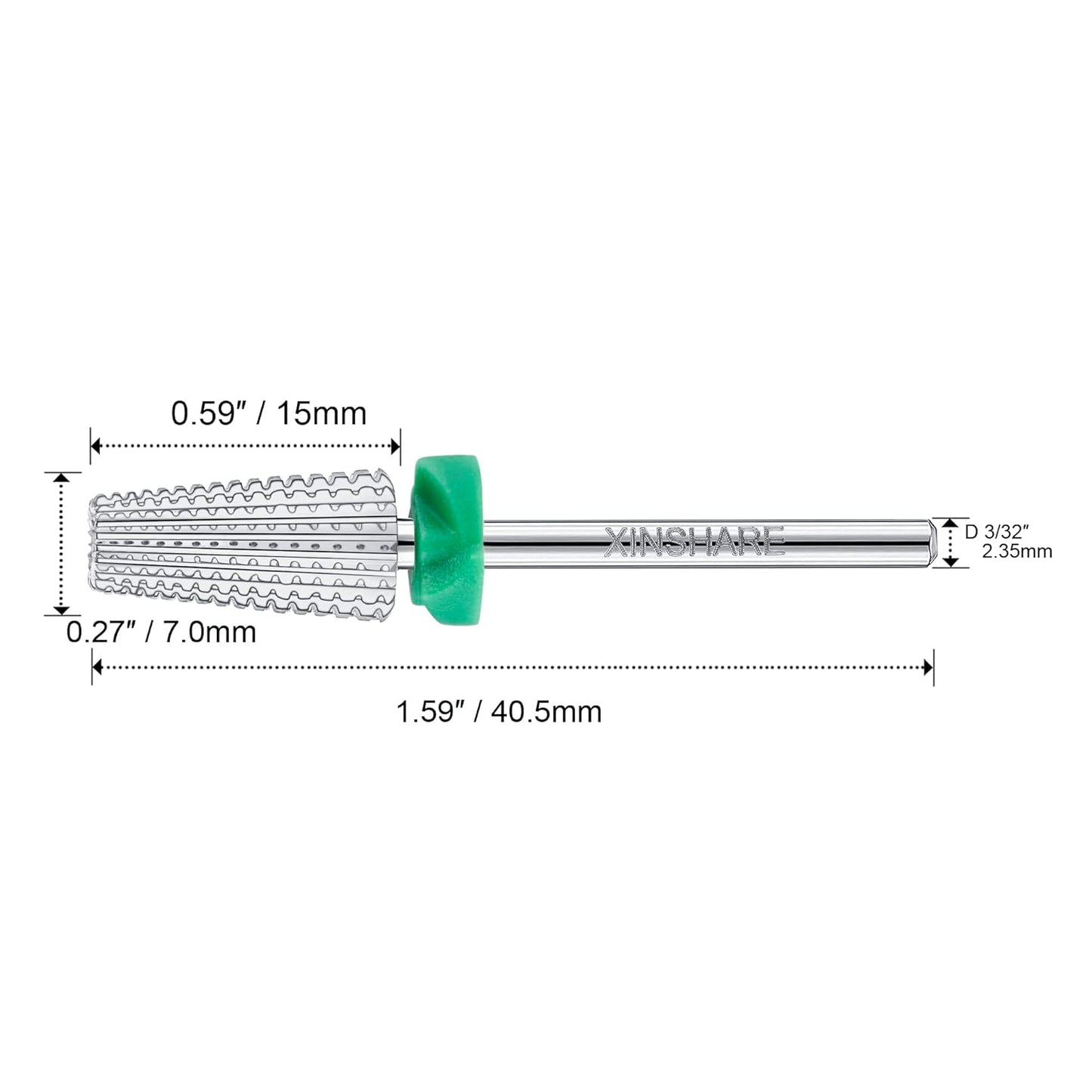 5 in 1 Multi-Function Nail Drill Bit 3/32" Tungsten Carbide Tapered Drill Bits for Nails Professional Fast Removing Acrylic Hard Gels Nail Efile Bit For Electric Nail Drill Machine Coarse(C)