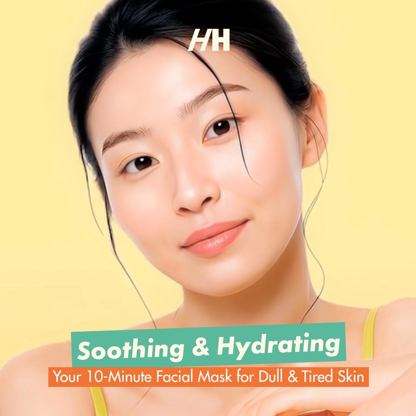 Handmade Heroes Sip The Tea Calming Gel Mask – Soothing Hydrating Facial with Chamomile, Jasmine & Hyaluronic Acid – Vegan Skincare for Dry, Sensitive Skin – Skin Plumping Rinse Off Formula 3.4 Fl oz