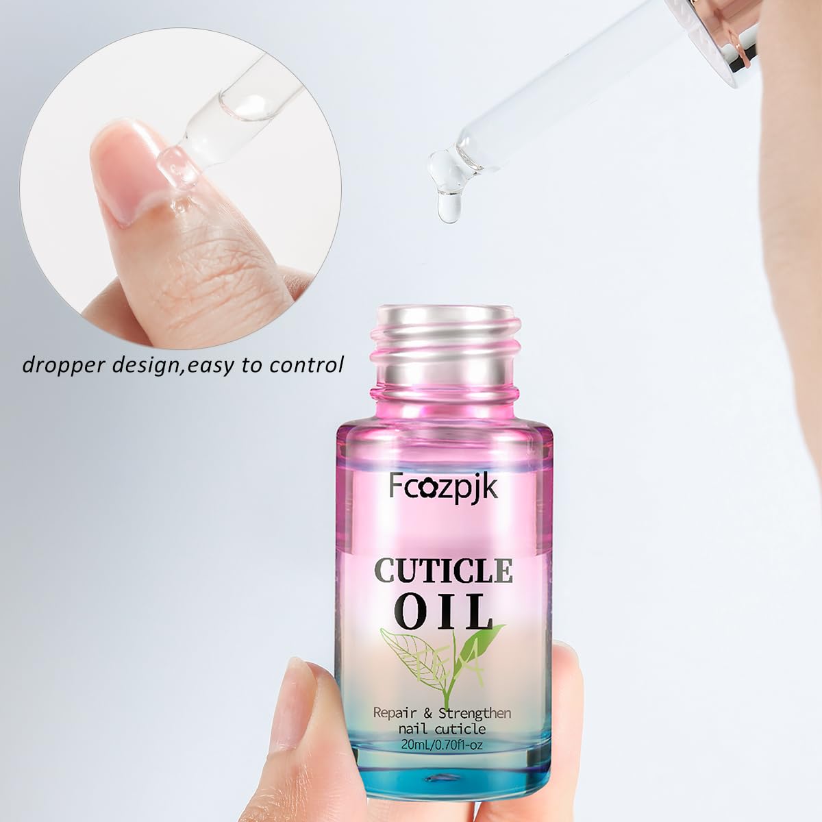 Revitalizing Cuticle Oil, 2PCS Cuticle Oil for Nails, Green Tea & Ocean Scent, Moisturizes Strengthener Oil Dry Nail Treatment Repair Cuticles, With Vitamin E Nail and Cuticle Oil 1.4 Fl Oz
