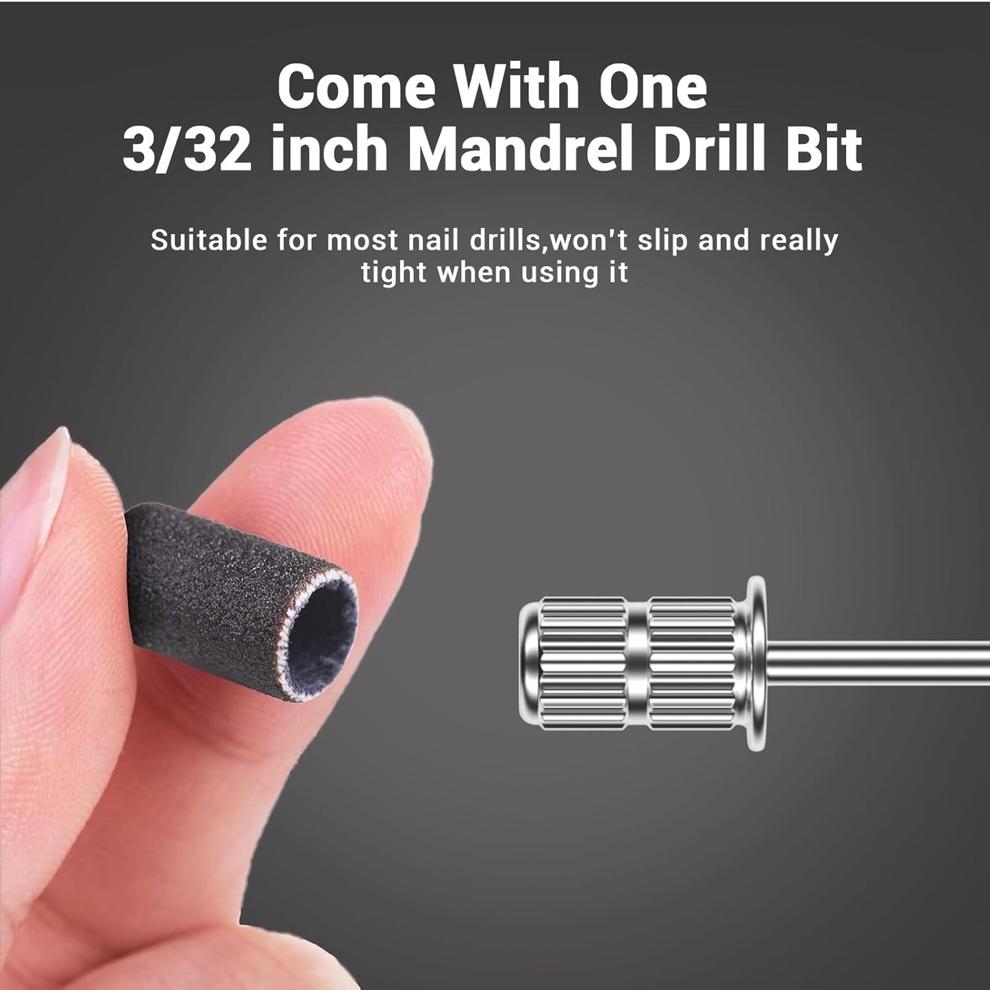 MelodySusie 100 Pcs Nail Drill Bits Sanding Bands for Nail Drill 240 Extreme Fine Grit Nail File Sanding Bands for Acrylic Nails Gel Manicures and Pedicure
