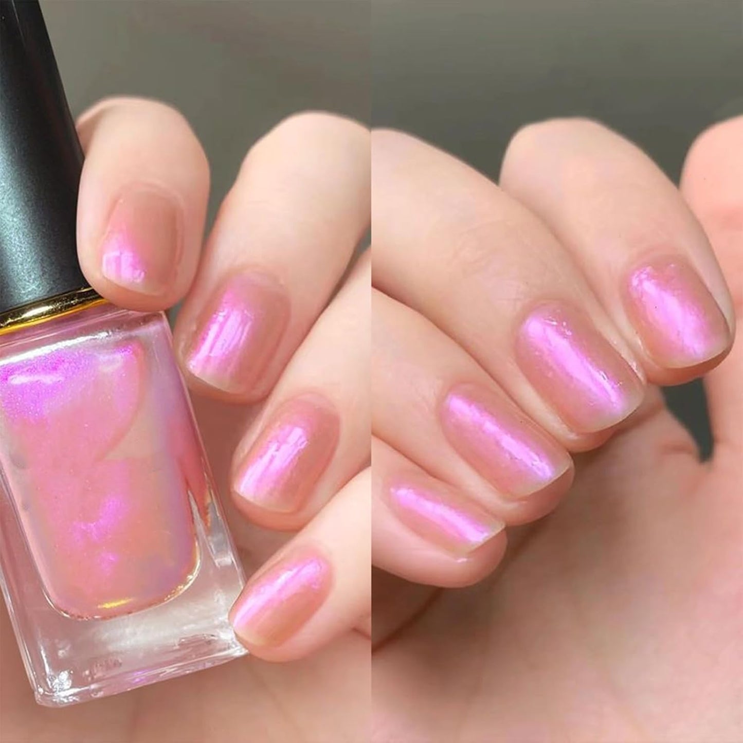 COSMOO Pink Shimmer 12ml Quick Dry Nail Polish, Blue