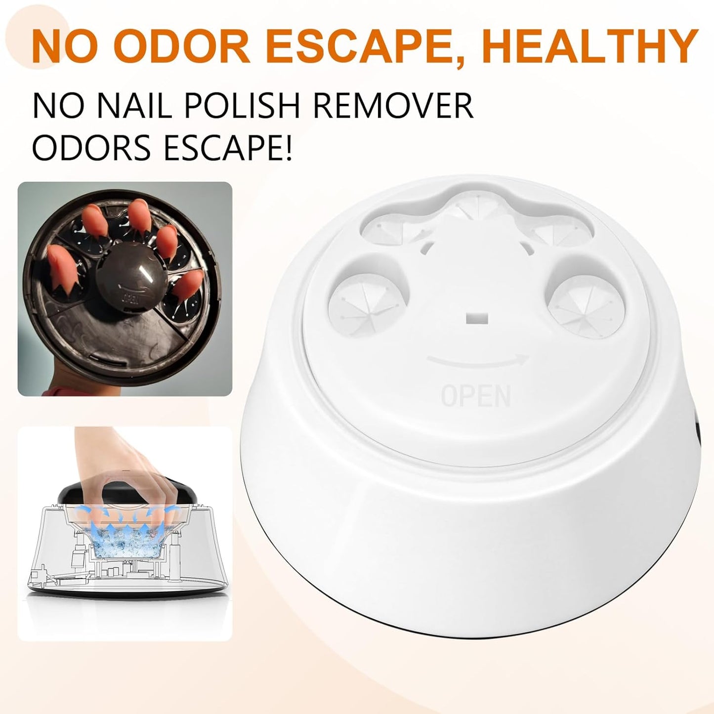 Nail Soaking Bowl, Electric Soak off Bowl Manicure Soaker for Gel Nail Polish Remover, Acrylic Nails, Dip Powder Remover, White