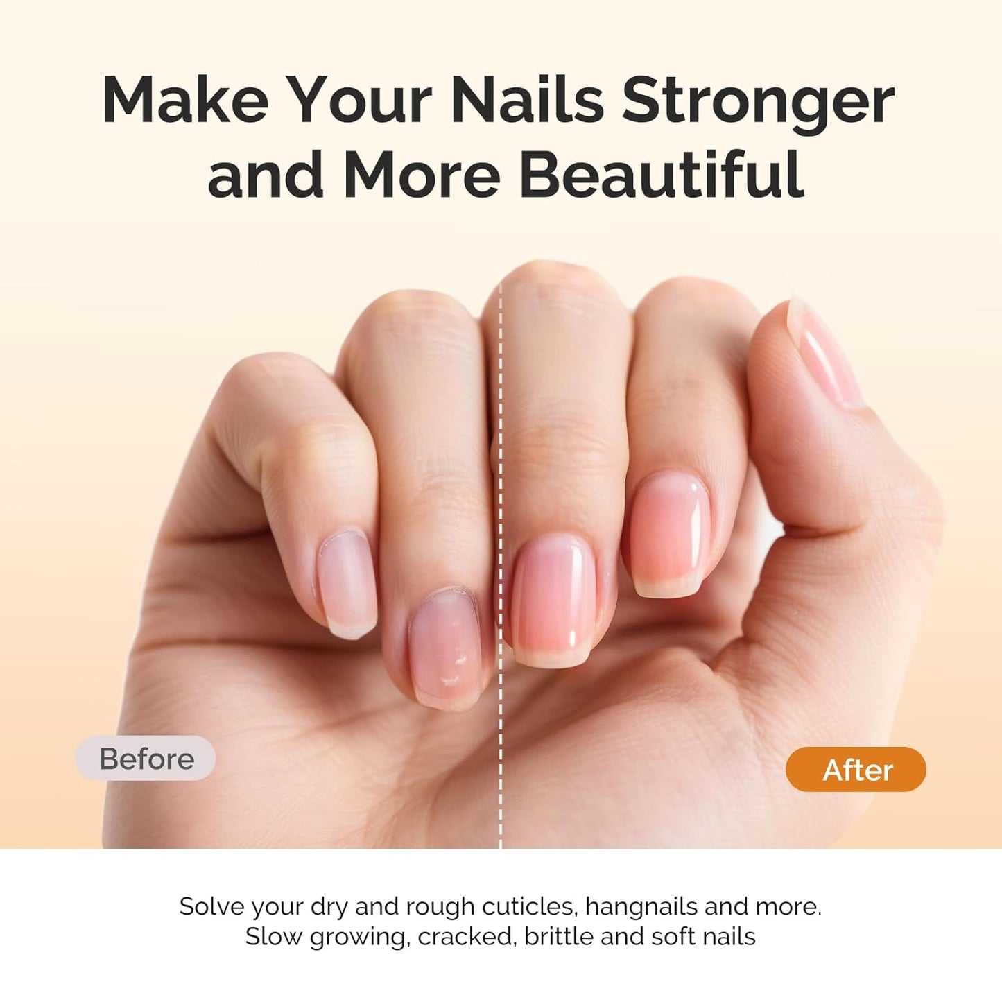 MelodySusie 50ml Honey Milk Cuticle Oil with Olive, Jojoba, Grape Seed& Sunflower Seed - Nourishing & Strengthening Treatment for Dry, Brittle Nails & Cuticles