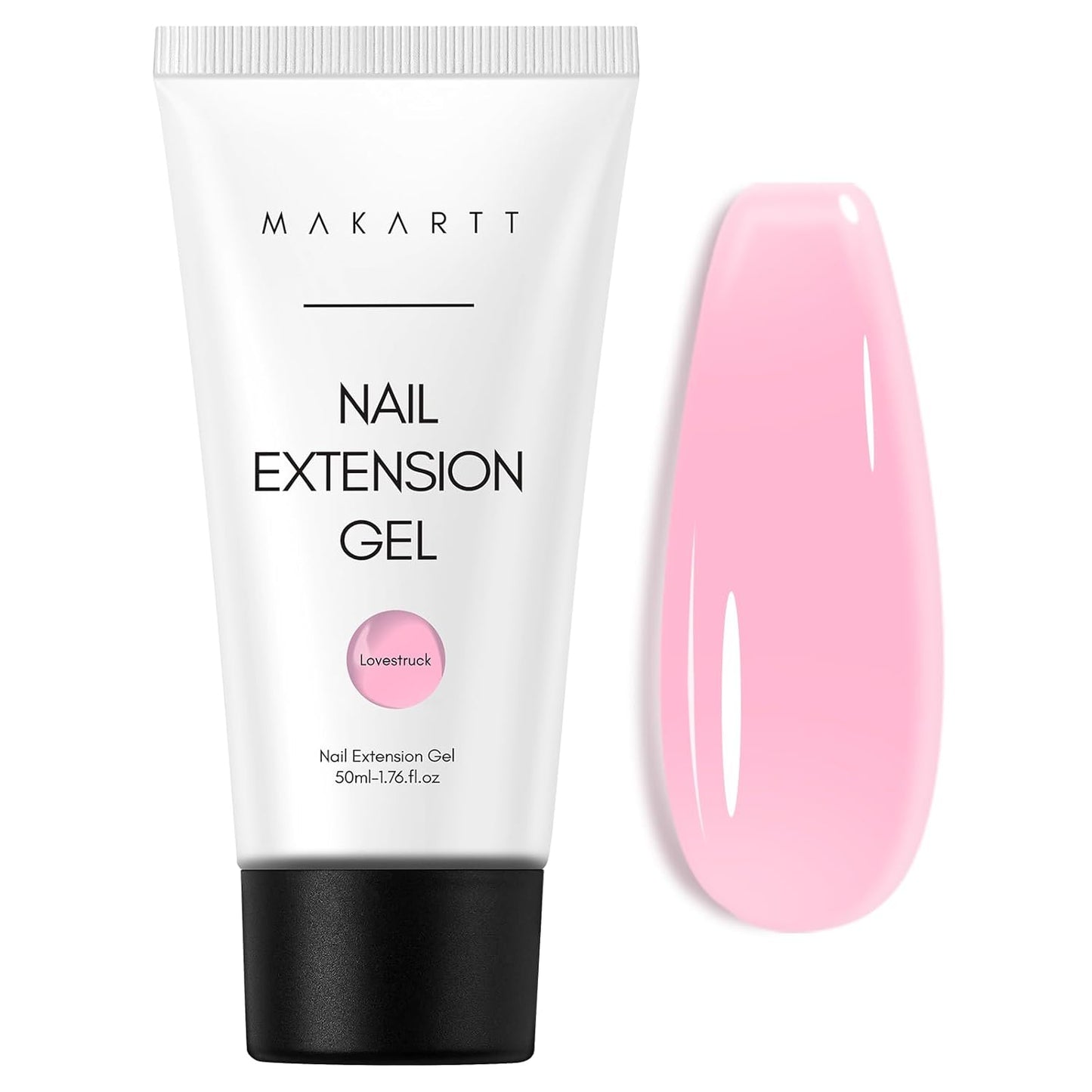 Makartt Poly Nail Gel, Hema-Free Builder for Extension, Coral Pink, 50 ML Poly Strengthener Hard Gels for Trendy Design-Long-Lasting and Easy to Use Manicure