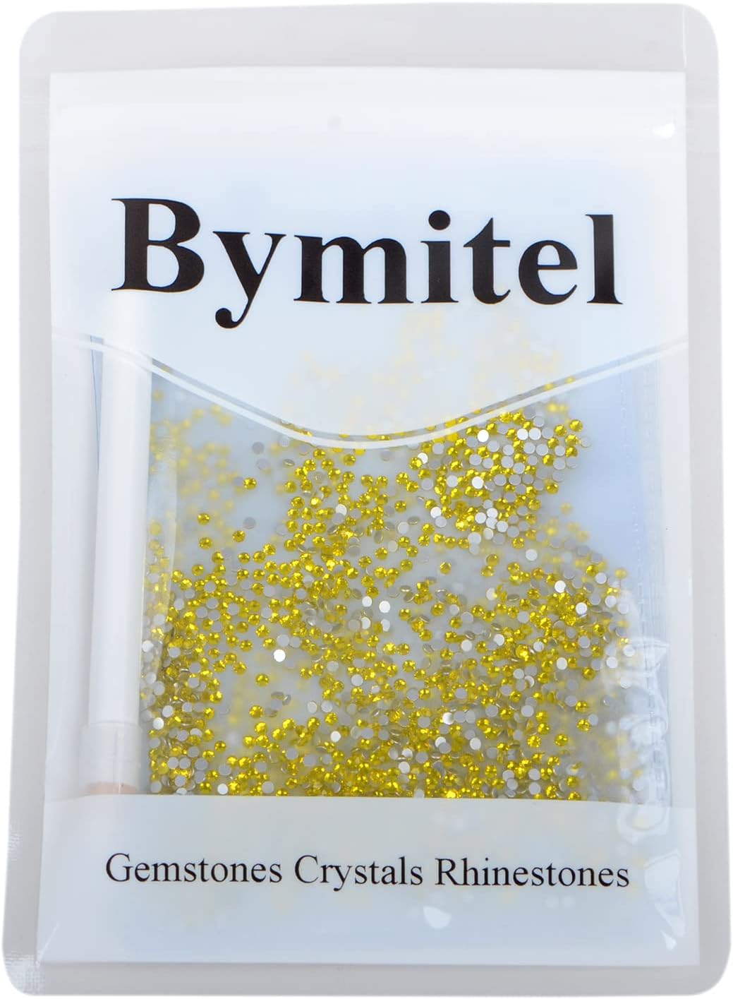 2880PCS Art Nail Rhinestones Non Hotfix Glue Fix Round Crystals Glass Flatback for DIY Jewelry Making with one Picking Pen (ss5 2880pcs, Citrine)